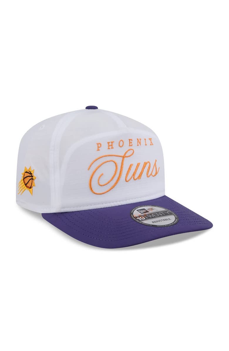 New Era Men's New Era White/Purple Phoenix Suns 2025 NBA Draft On-Stage Nylon 19TWENTY Adjustable Hat, Main, color, White