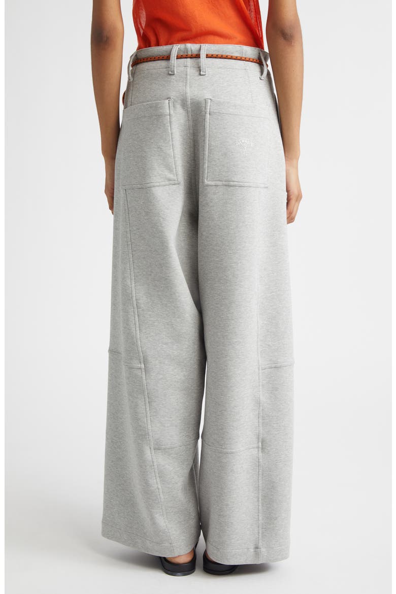 Cotton Blend Scuba Knit Wide Leg Pants, Alternate, color, GRANITE GREY MELANGE