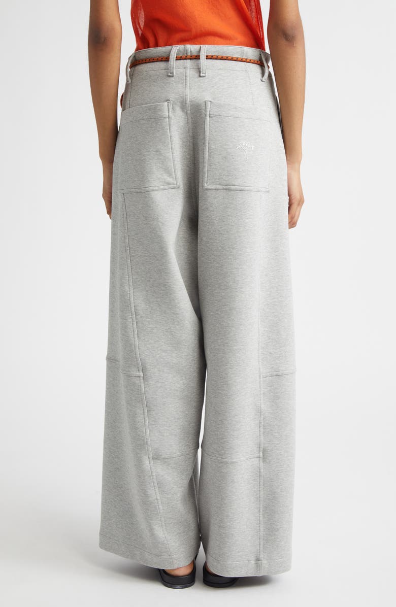 PLAN C Cotton Blend Scuba Knit Wide Leg Pants, Alternate, color, Granite Grey Melange