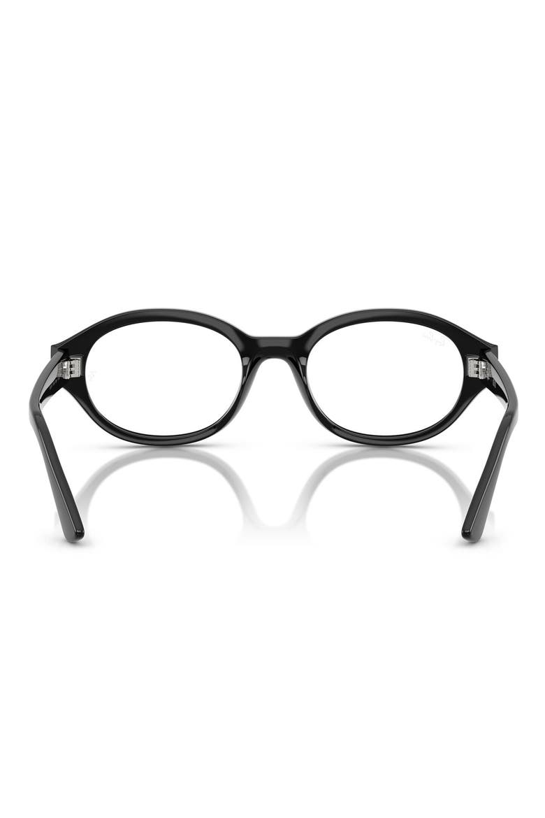 52mm Oval Optical Glasses, Alternate, color, BLACK
