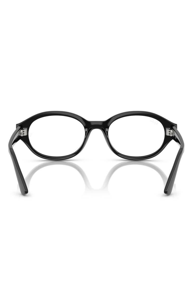 Ray-Ban 52mm Oval Optical Glasses, Alternate, color, Black