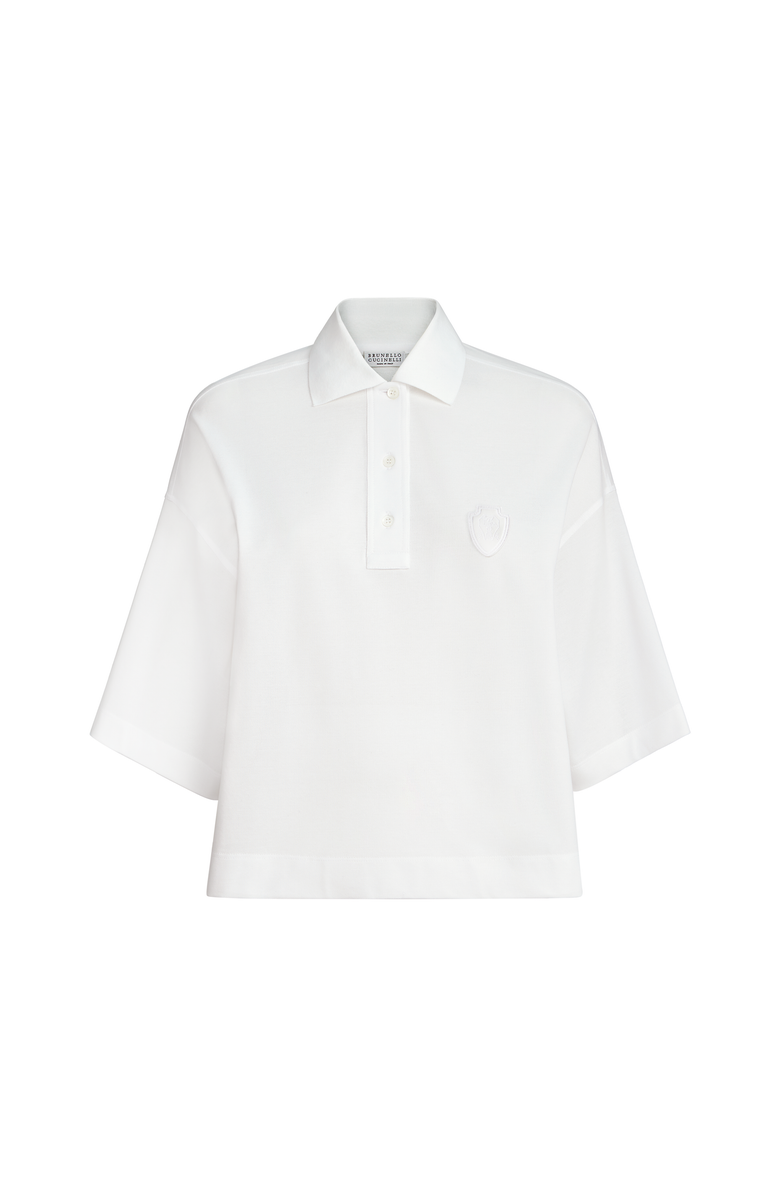 Brunello Cucinelli Piqué polo shirt, Alternate, color, White
