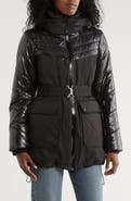 Bernardo Faux Fur Lined Hooded Puffer Jacket