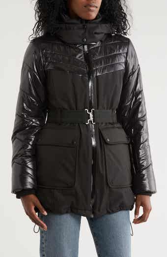 Bernardo Faux Fur Lined Hooded Puffer Jacket