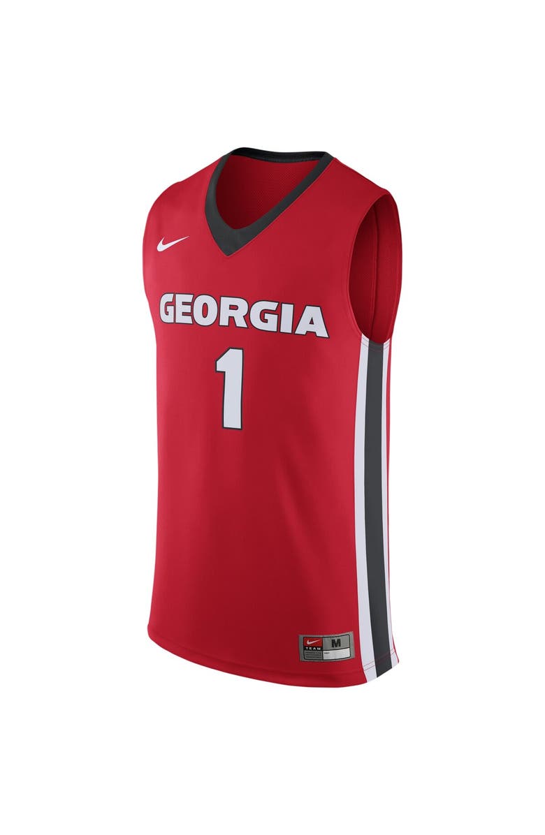 Nike Men's Nike #1 Red Georgia Bulldogs Replica Jersey, Alternate, color, Red