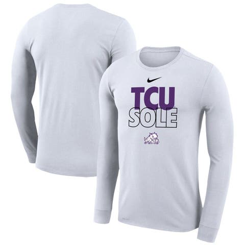 White TCU Horned Frogs 2023 On Court Bench Long Sleeve T-Shirt
