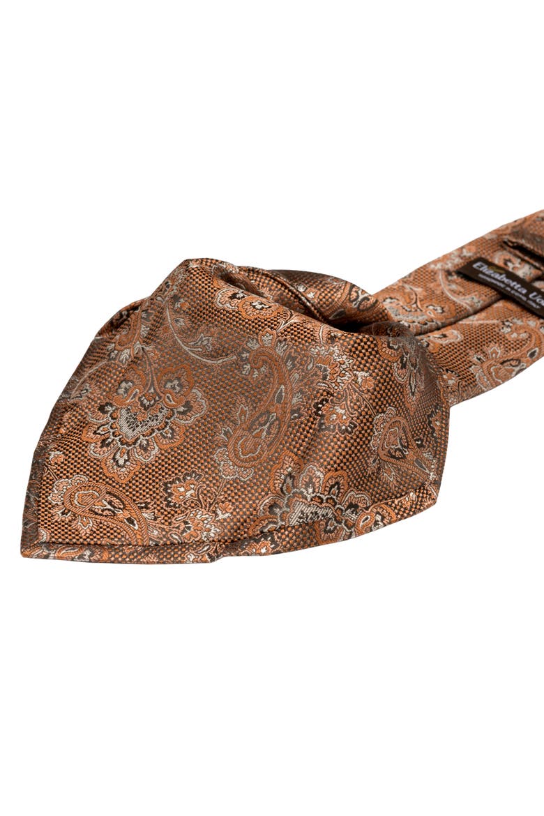 Montello - Extra Long Silk Jacquard Tie for Men, Alternate, color, Salmon