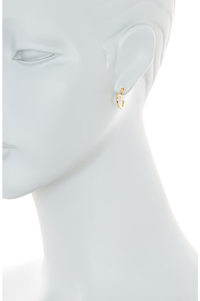 mini heart hoop earrings, Alternate, color, GOLD