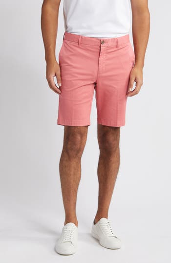 Scott Barber Microsanded Cotton Stretch Twill Shorts In Red
