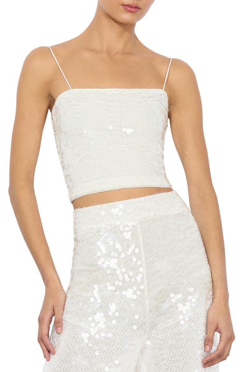 Alice + Olivia Ceresi Sequin Camisole, Main, color, 