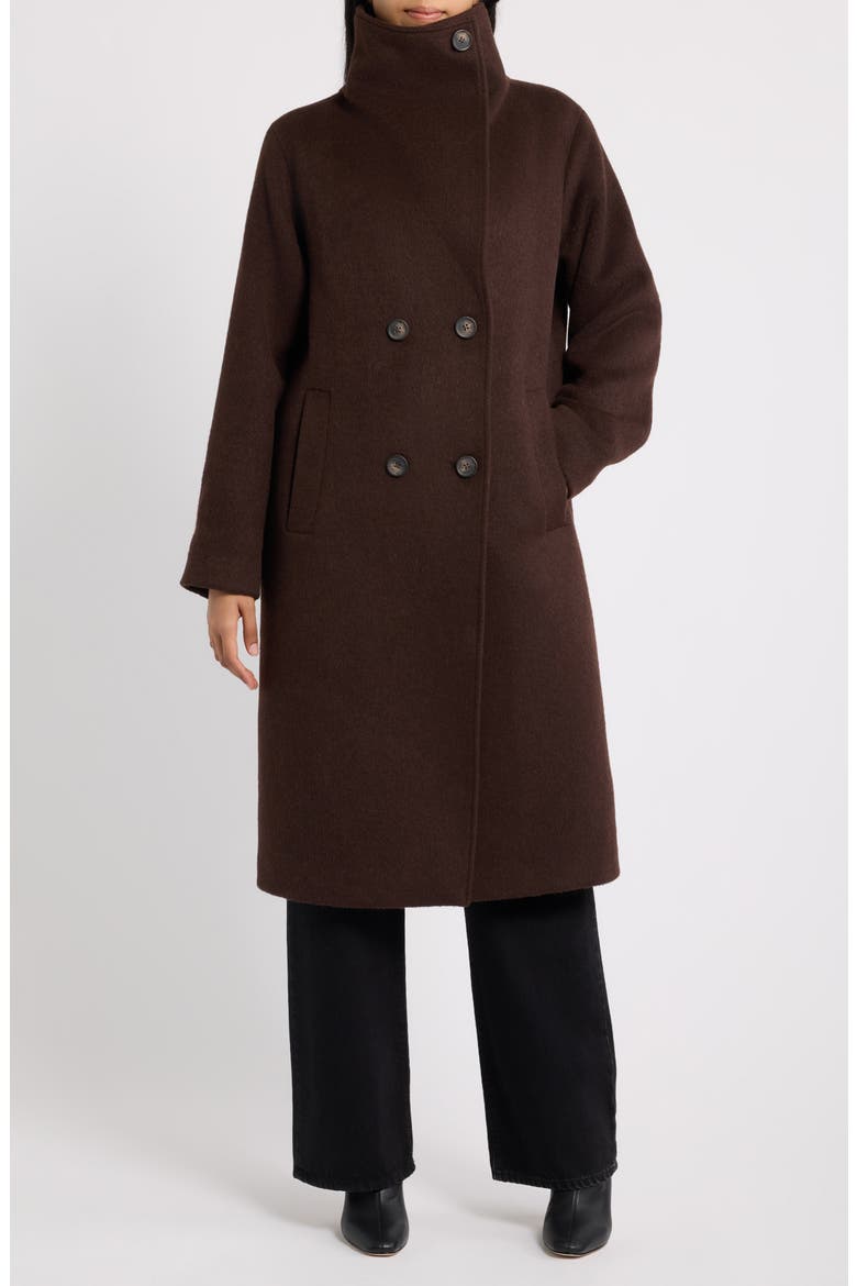 Funnel Neck Coat, Main, color, SEAL BROWN