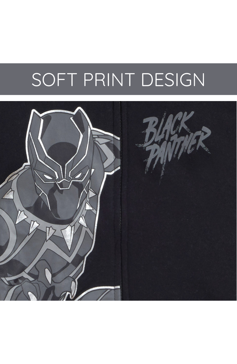 Marvel Avengers Cosplay Fleece Zip-Up Hoodie, Alternate, color, Black Panther Black