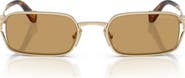 Miu Miu 52mm Rectangular Sunglasses