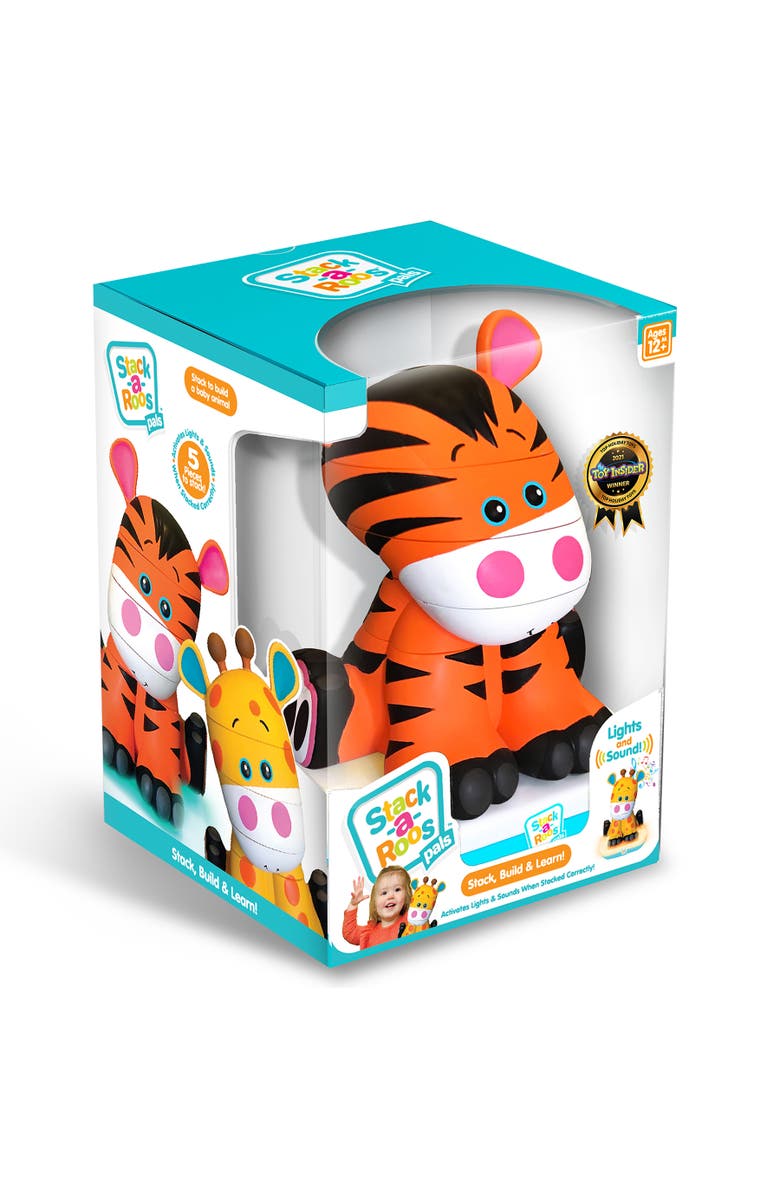 Stack-a-Roos Stackaroos Pals Baby Tiger Lights 
Sounds, 5 Piece Stacking Animal Tower, Main, color, Multicolored