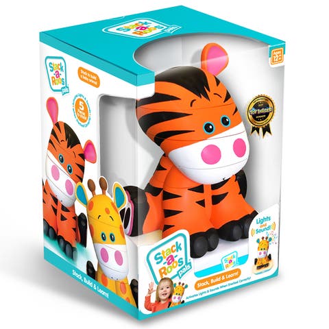 Stackaroos Pals Baby Tiger Lights 
Sounds, 5 Piece Stacking Animal Tower