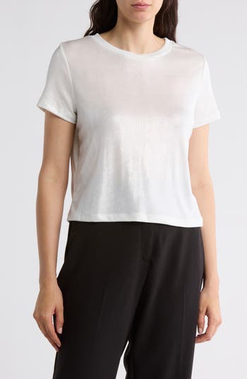 Renee C Metallic Crewneck T-shirt