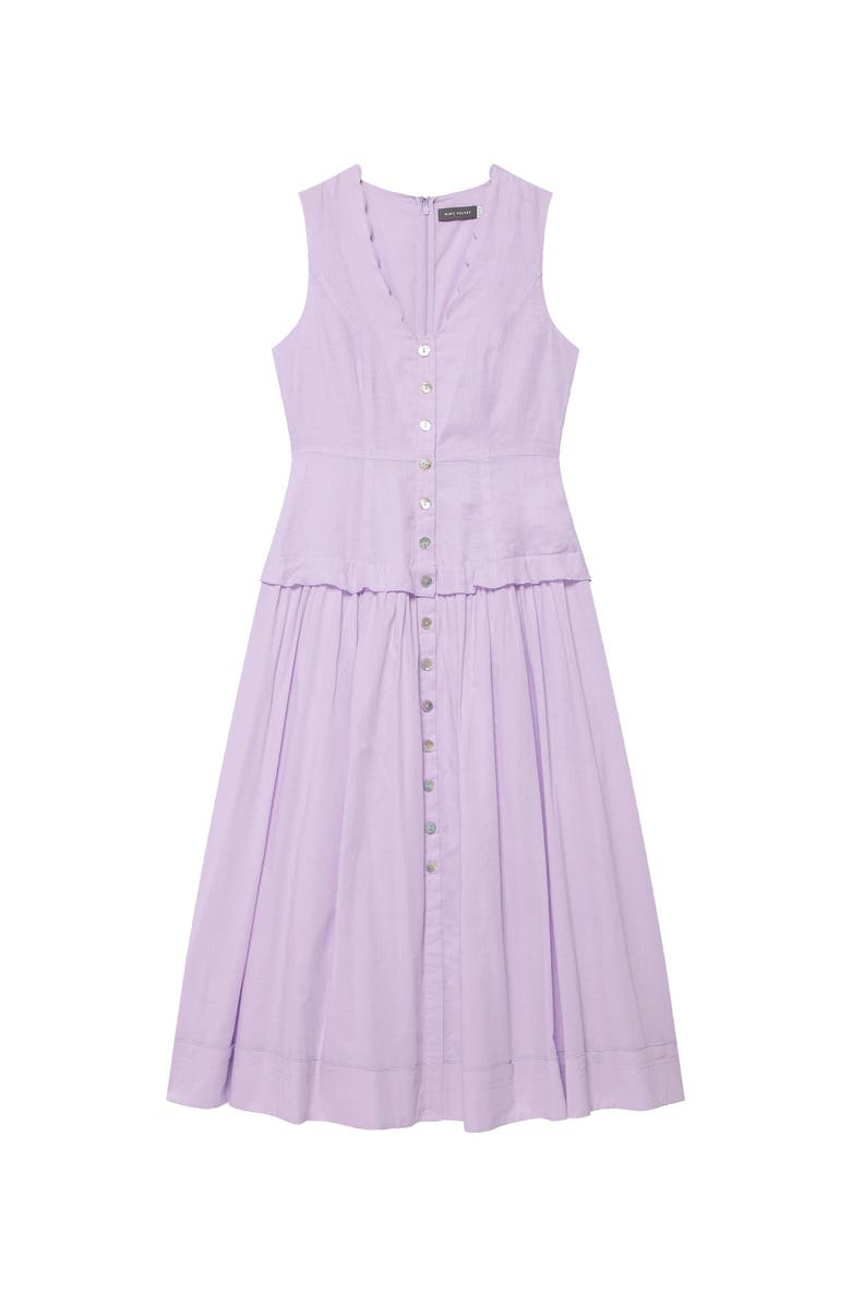 MINT VELVET Ramie Drop Waist Maxi Dress, Alternate, color, Lilac