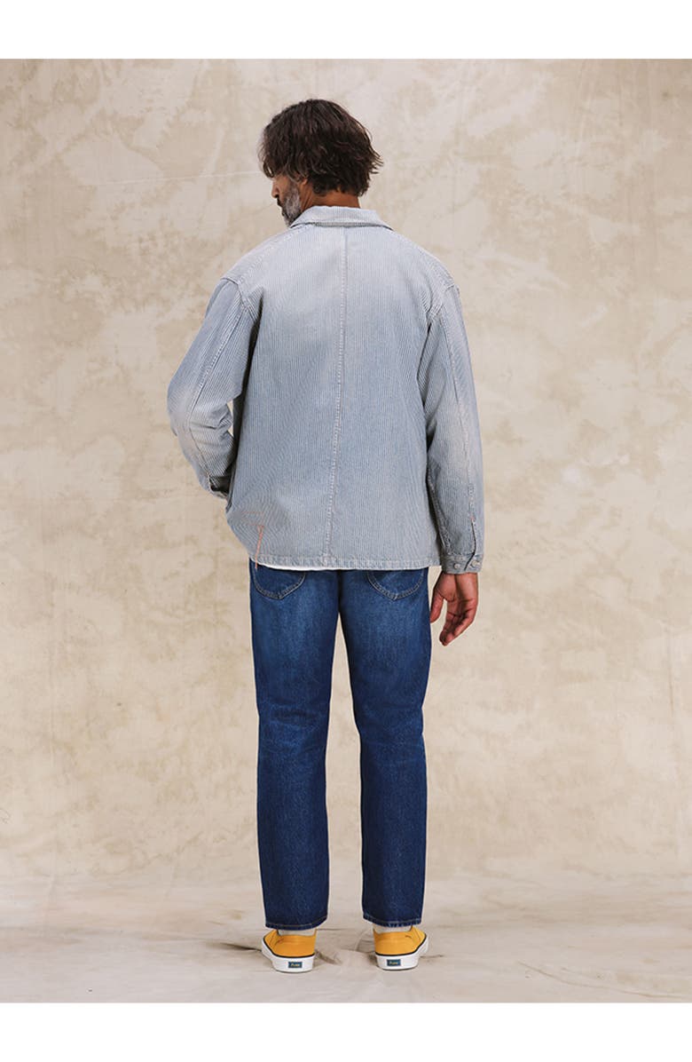 Fortela Underminer Pinstripe Denim Jacket, Alternate, color, Pale Blue