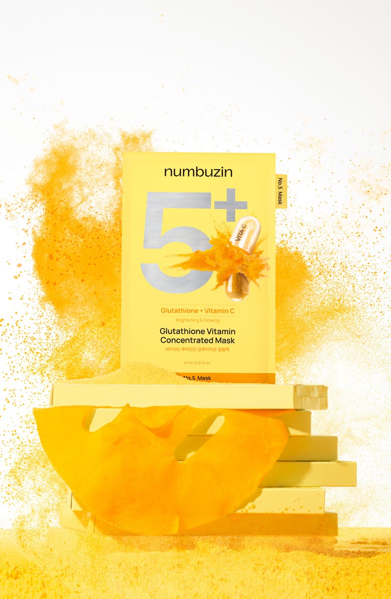 Numbuzin 5-Pack No.5 Glutathione Vitamin C Sheet Masks, Alternate, color,