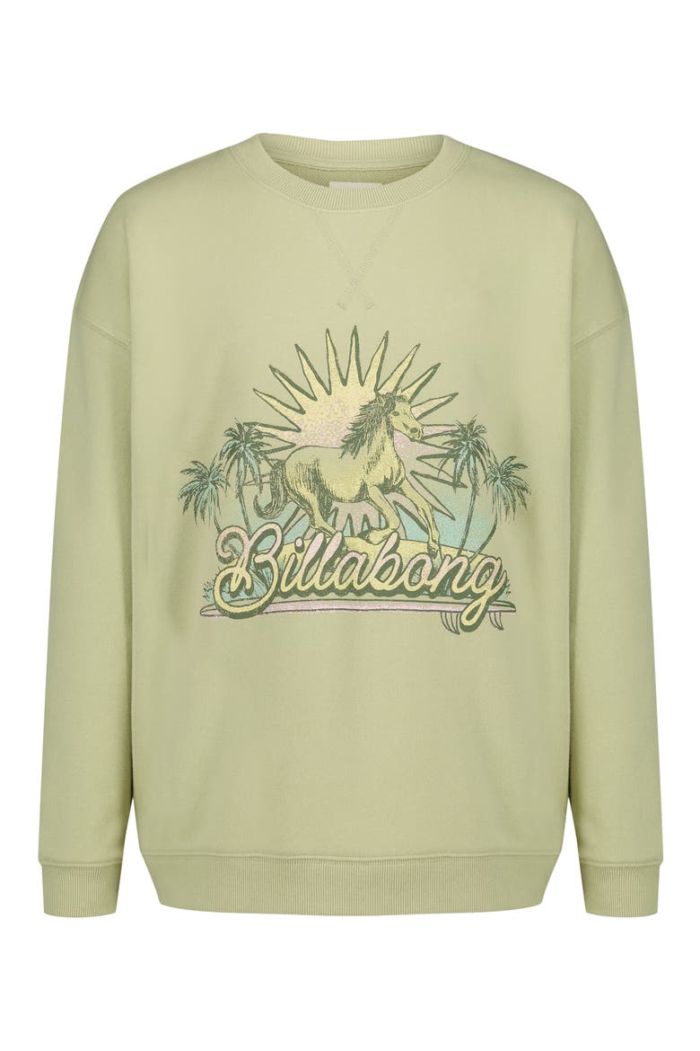 Kids' Making Waves Graphic Sweatshirt, Main, color, LIGHT AVOCADO