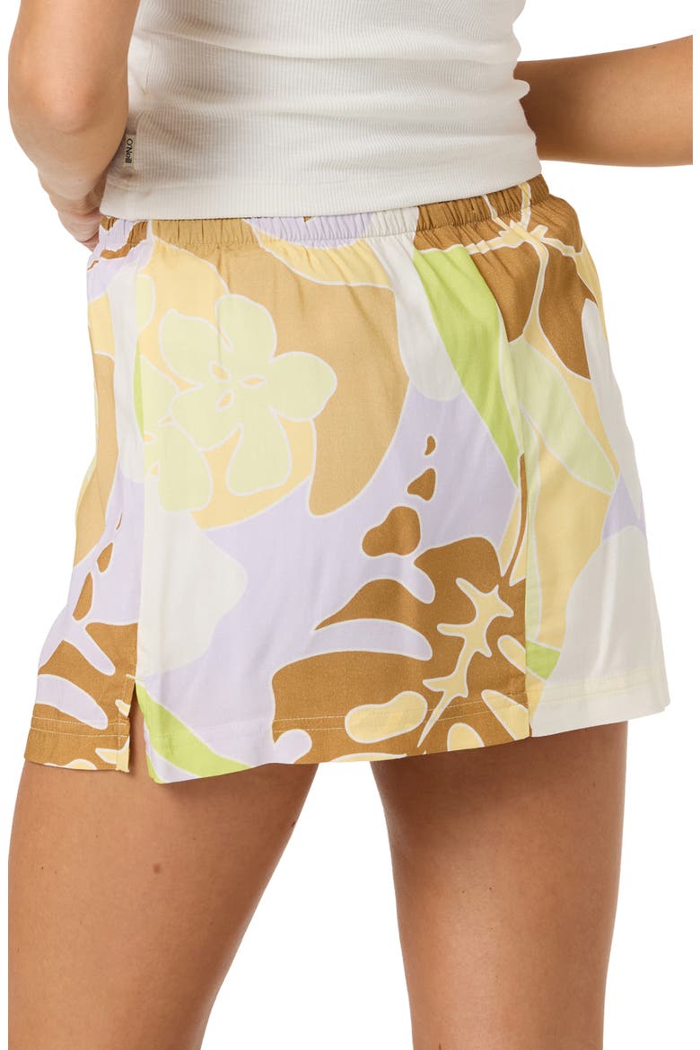 Alyssa Tropical Woven Miniskirt, Alternate, color, CELERY