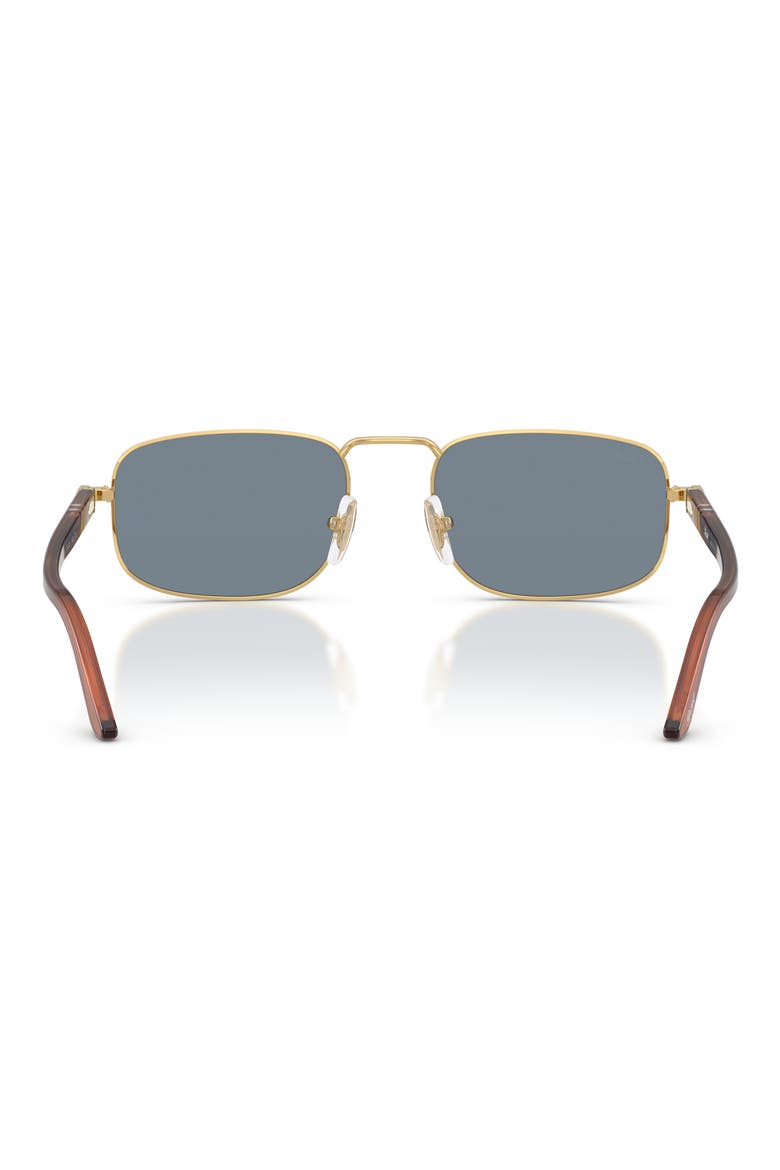 56mm Pillow Sunglasses, Alternate, color, GOLD / LIGHT BLUE