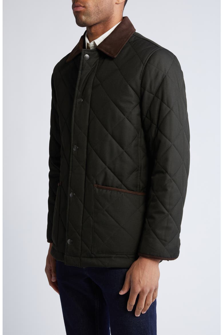 Evansville Water Resistant Quilted Jacket, Alternate, color, OLIVE