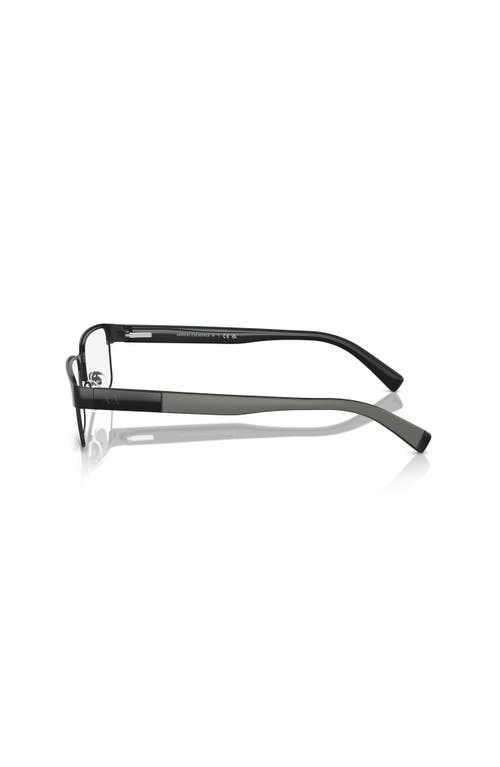 Armani Exchange 54mm Rectangle Optical Glasses In Black