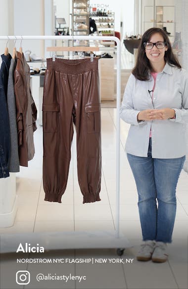 Cinq à Sept Jenning Lite Faux Leather Cargo Pants (Women) | Nordstromrack
