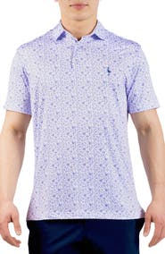 TailorByrd Ditsy Floral Performance Polo