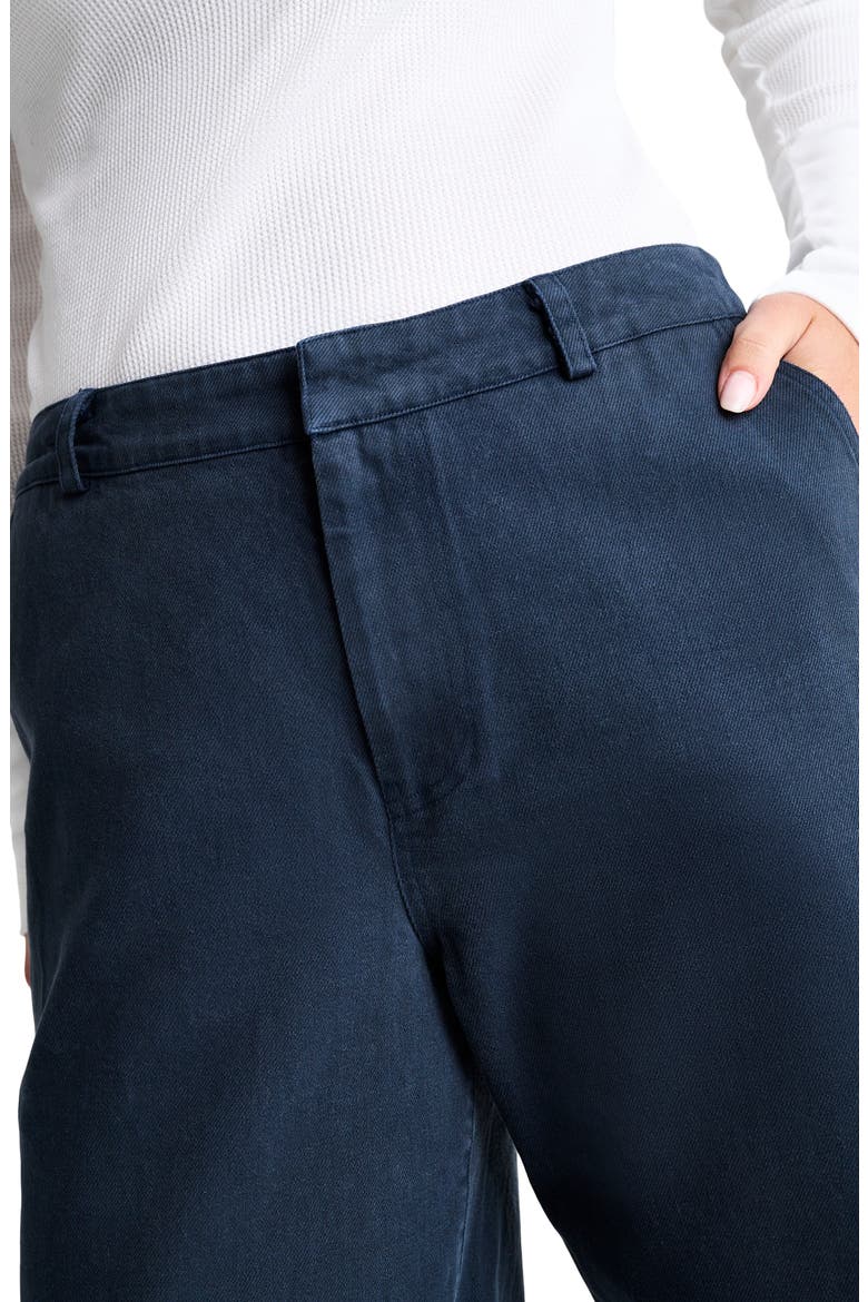 Lee High Waist Wide Leg Cotton Pants, Alternate, color, NAVY