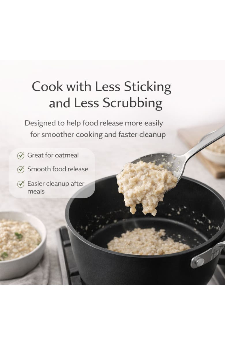 Alva Maestro 2 Qt. Nonstick Saucepan + Lid, Alternate, color, Black