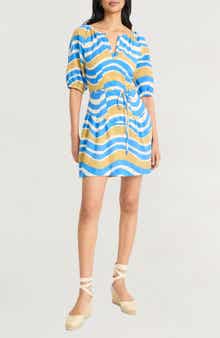 The Good Journey Puff Sleeve Drop Waist Babydoll Minidress