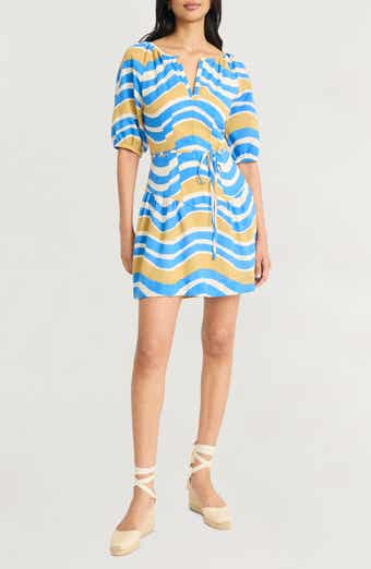 The Good Journey Puff Sleeve Drop Waist Babydoll Minidress