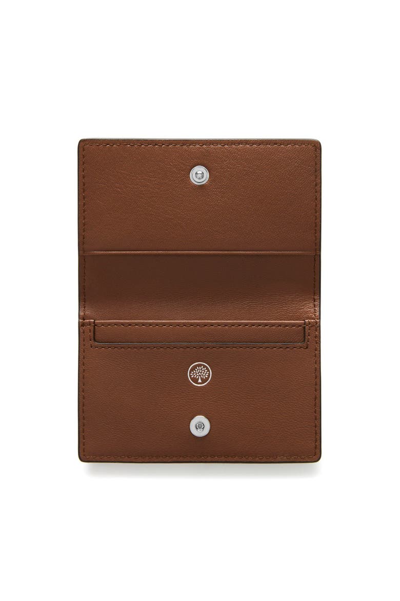 Folded Leather Card Case, Alternate, color, Oak