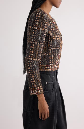 Isabel Marant Étoile Christy Floral Stud Detail Quilted