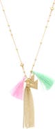 OLIVIA WELLES Fara Tassel Pendant Necklace