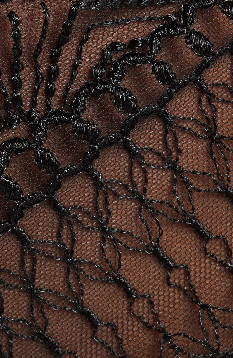 Etam Rosace Embroidered Tulle Shorty Briefs, Alternate, color, 