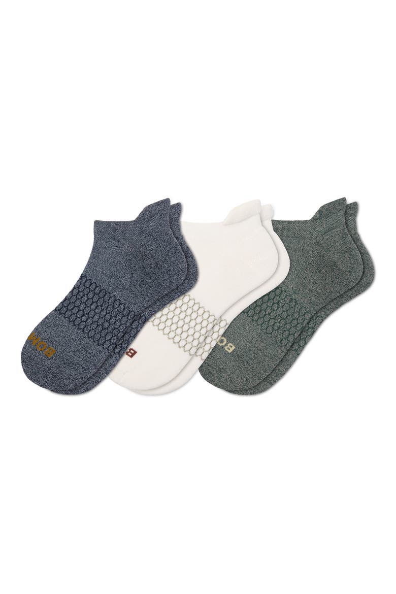Assorted 3-Pack Ankle Socks, Main, color, SEA STORM MIX