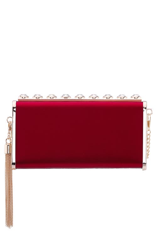 Nina Amos Crystal Clutch In Red