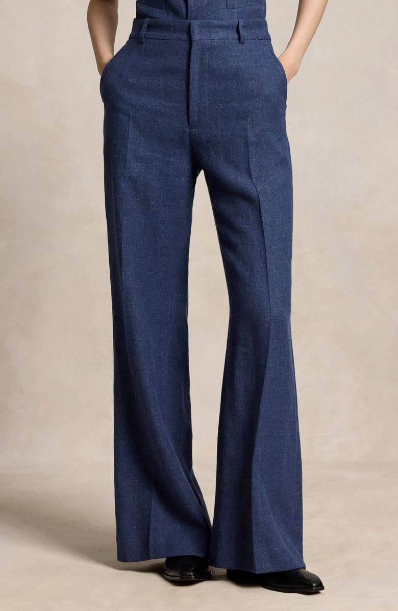 Polo Ralph Lauren Beaton Linen & Cotton Pants, Alternate, color, Blue Melange