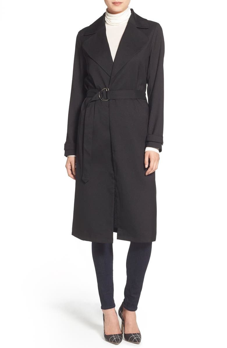Chelsea28 Belted Crepe Trench Coat, Alternate, color, 