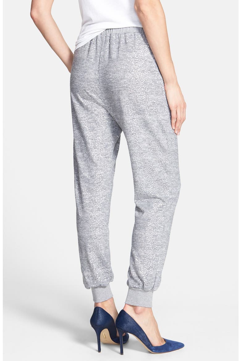 Sequin Track Pants, Alternate, color, GREY