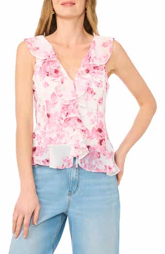 1.STATE V-Neck Ruffle Top