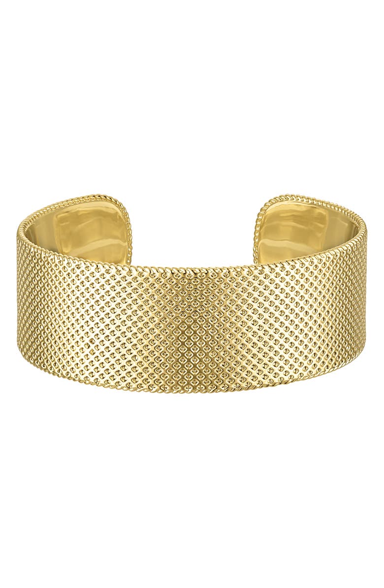 FZN Textured Cuff Bracelet, Main, color, Gold