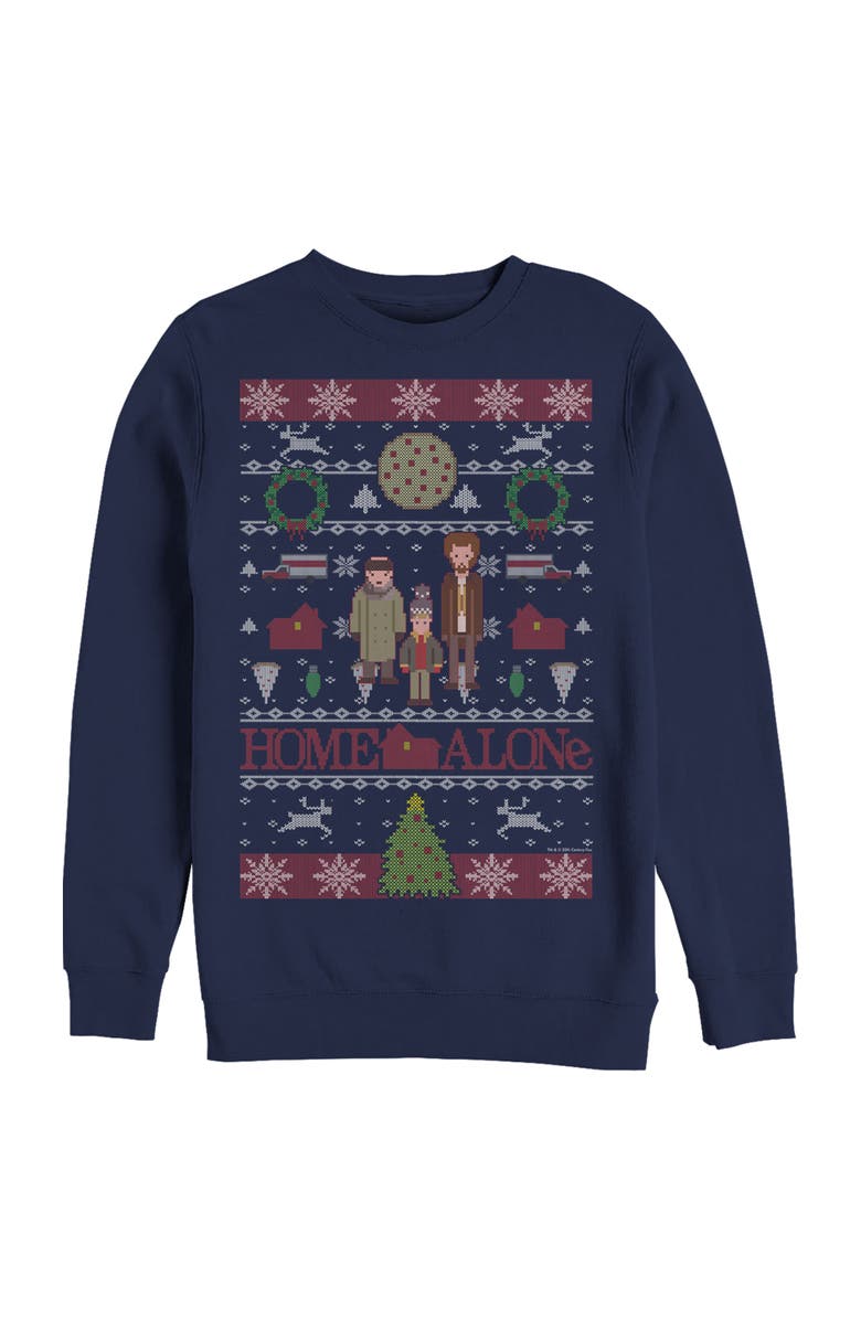 Home Alone Men's Home Alone Characters Ugly Sweater Sweatshirt, Main, color, Navy Blue