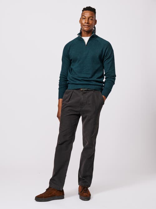 Aubin Bonby Zip Neck Sweater In Green