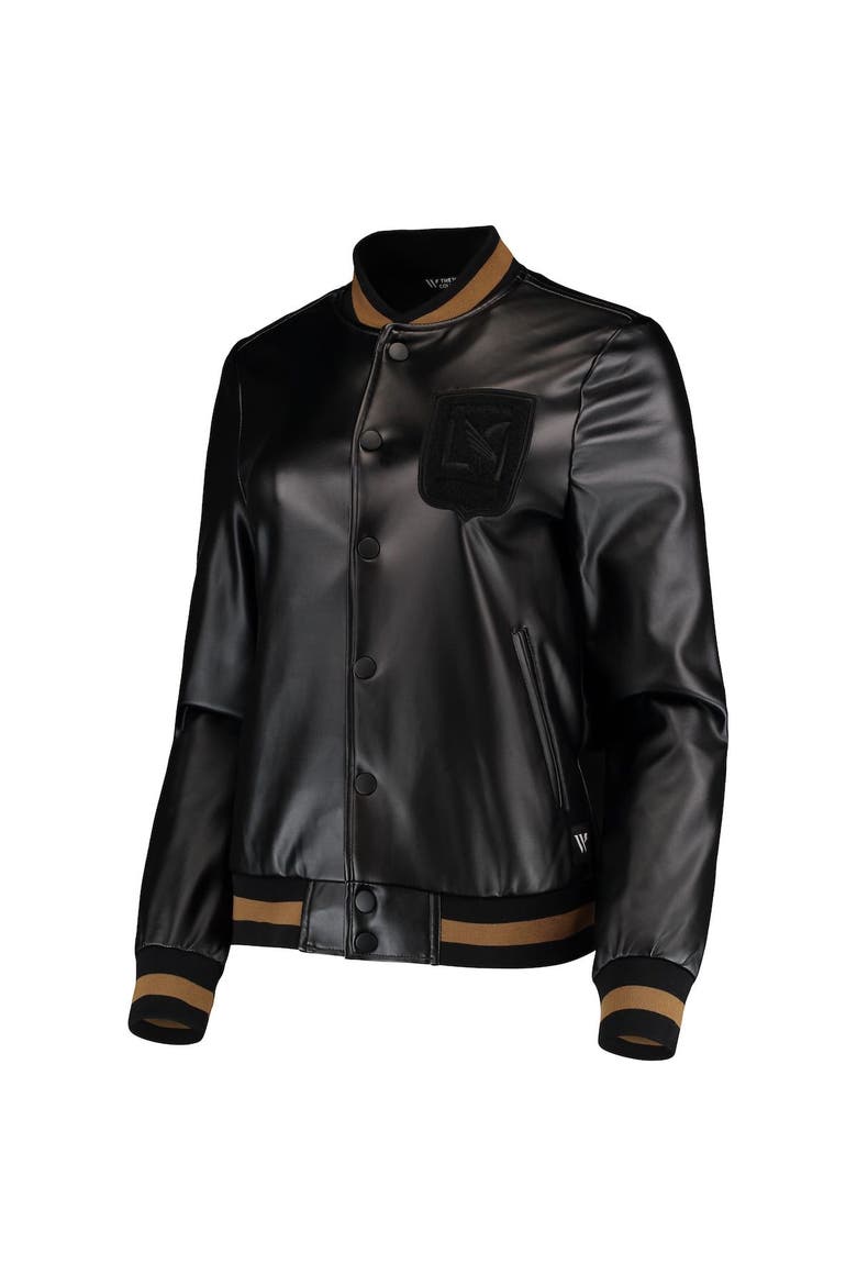Women's The Wild Collective Black LAFC Full-Snap Bomber Jacket, Alternate, color, Black