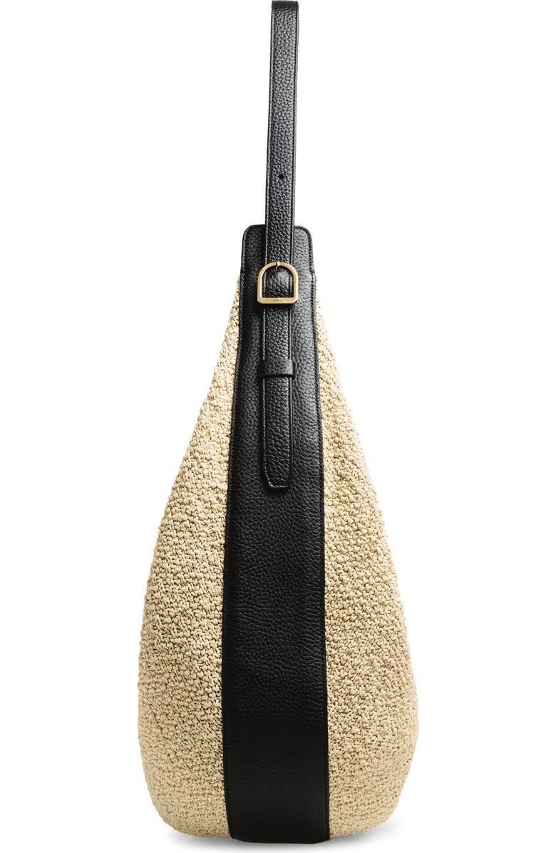 Khaite Augustina Hobo Bag, Alternate, color, 367 Black / Natural