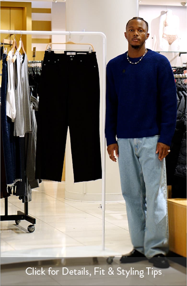 Raw Hem Ankle Wide Leg Jeans, sales video thumbnail